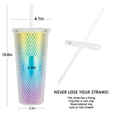 24oz Studded Tumbler with stylish textured design